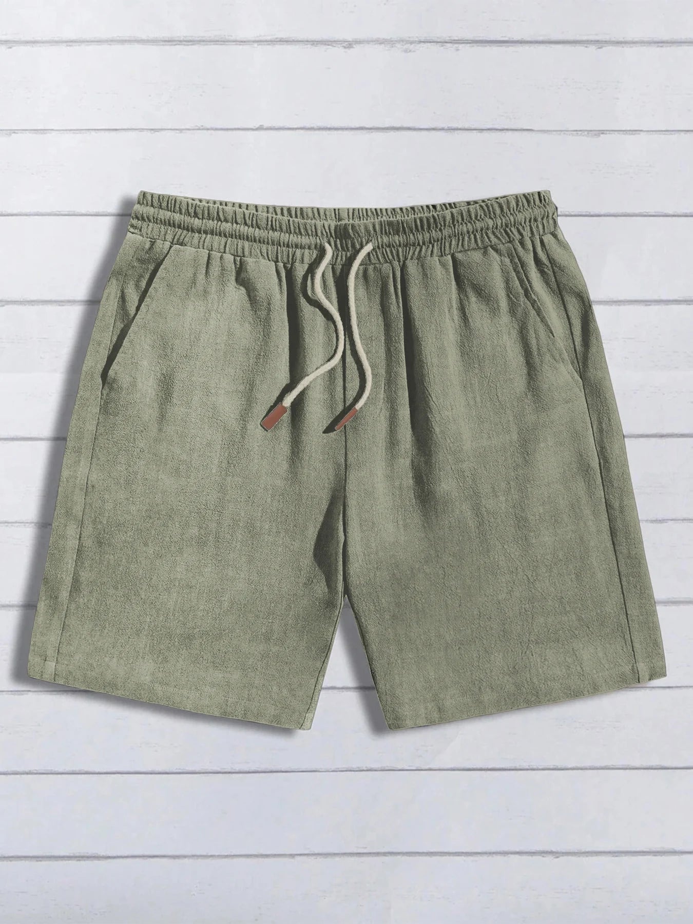 Essentielle Shorts aus Baumwoll-Leinen.